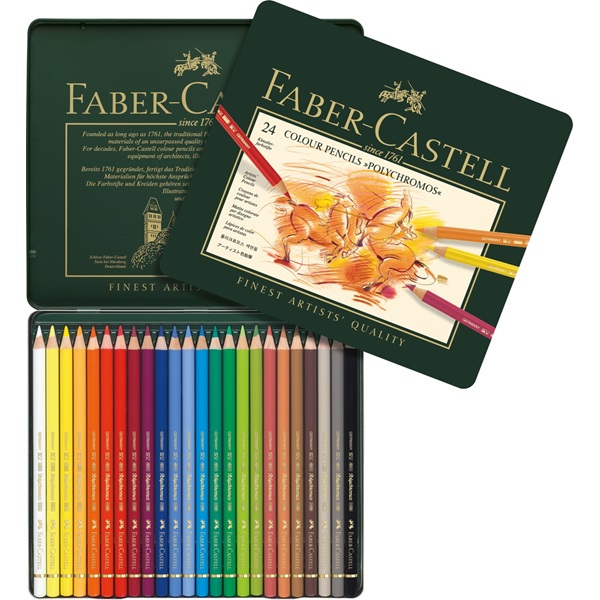 Image of Färgpennset Faber-Castell POLYCHROMOS 24 pennor 9212 (2F) 110024 4005401100249