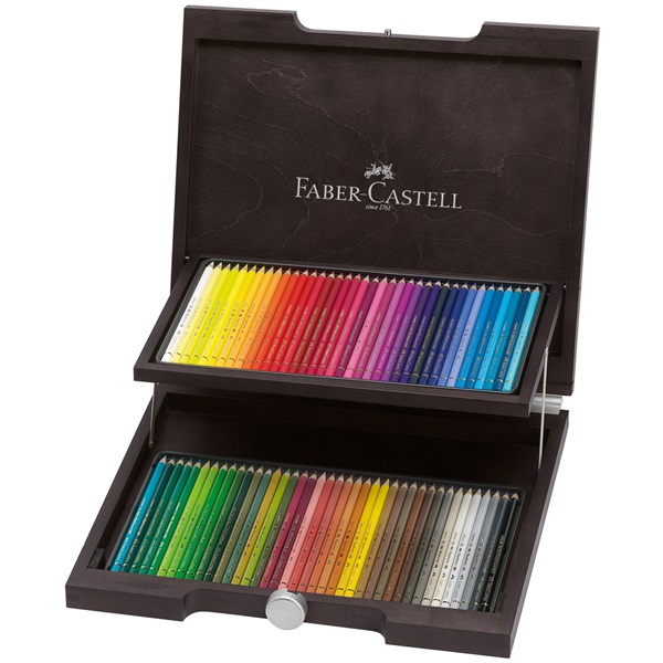 Image of Färgpennset Faber-Castell POLYCHROMOS 72 pennor Träskrin 110072 4005401100720