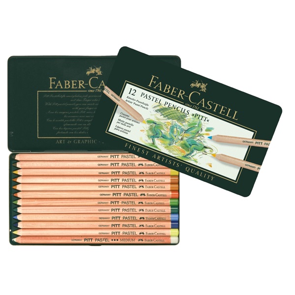 Image of PastellPennset Faber-Castell PITT 12 pennor (3F) 112112 4005401121121