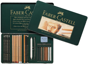 Image of Ritkolspennset Faber-Castell PITT MONOCHROME Set 33 delar 112977 4005401129776