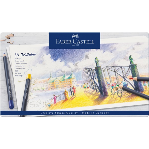 Image of Färgpennset Goldfaber tin of 36 (3F) 114736 4005401147367