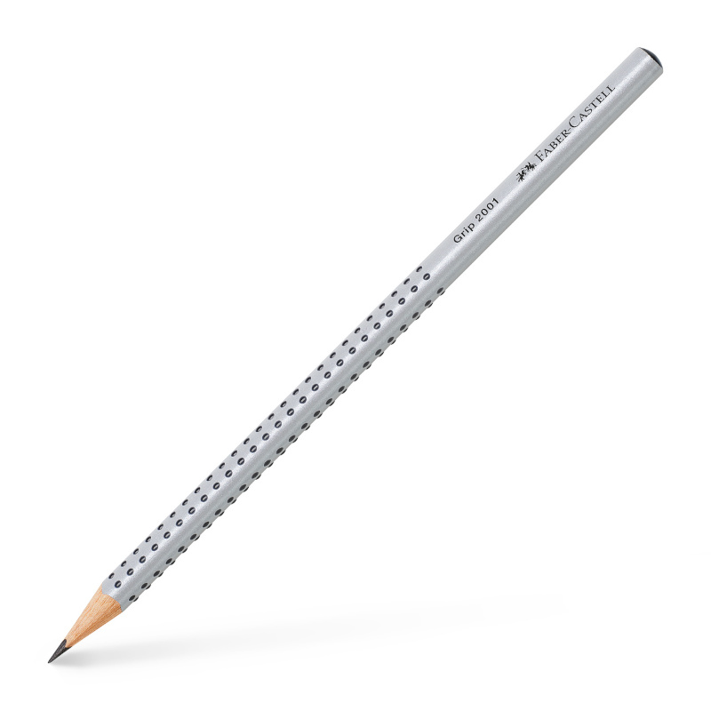 Image of Blyertspenna Faber-Castell Grip 2001 B Silver (12F) 117001 4005401170013