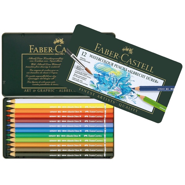Image of Akvarellpennset Faber-Castell Albrecht Dürer 12 Pennor 8201 (3F) 117512 4005401175124