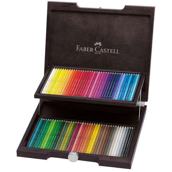 Image of Akvarellpenset Faber-Castell Albrecht Dürer 72 pennor Träskrin 117572 4005401175728
