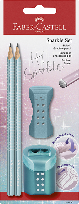 Image of Blyertspennset Faber-Castell Sparkle – BC+Acc. ocean (5F) 118297 4005401182979