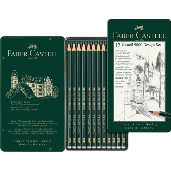 Image of Blyertset  Faber-Castell 9000 DESIGN SET (5F) 119064 4005401190646