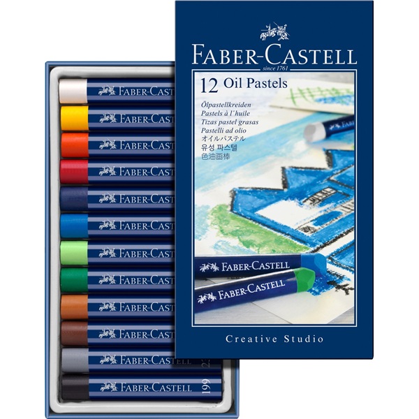 Image of OljePastellset Faber-Castell GoldFaber Set 12 kritor (6F) 127012 4005401270126