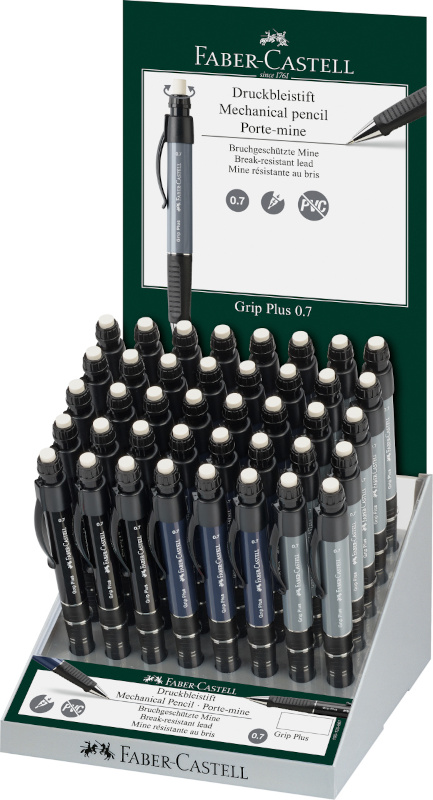 Image of Stiftpenna Faber-Castell Grip Plus 0.7 mm display med 40 st 130742 4005401307426