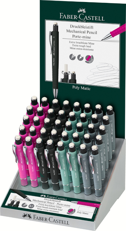 Image of Stiftpenna Faber-Castell Poly Matic 0.7 mm Display 40 st 133341 4005401333418