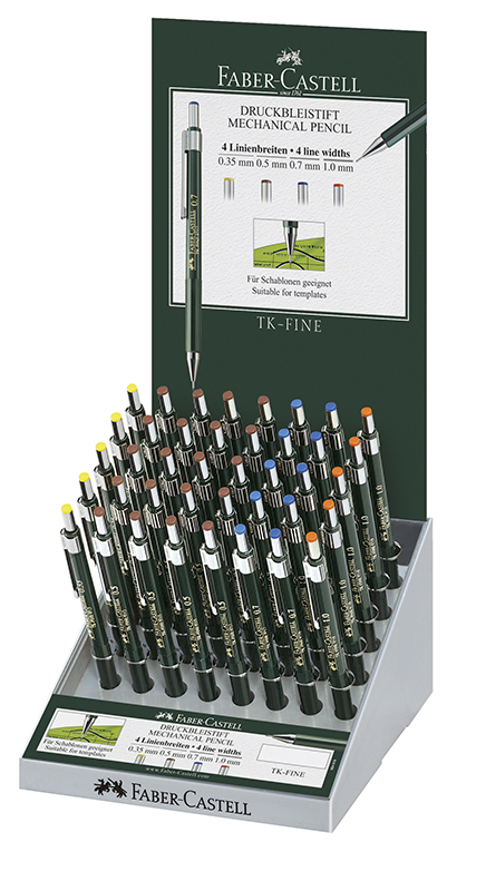 Image of Ställ Stiftpenna Faber-Castell Mechanical pencil TK-FINE 40xPOS modul ass 136040 4005401360407