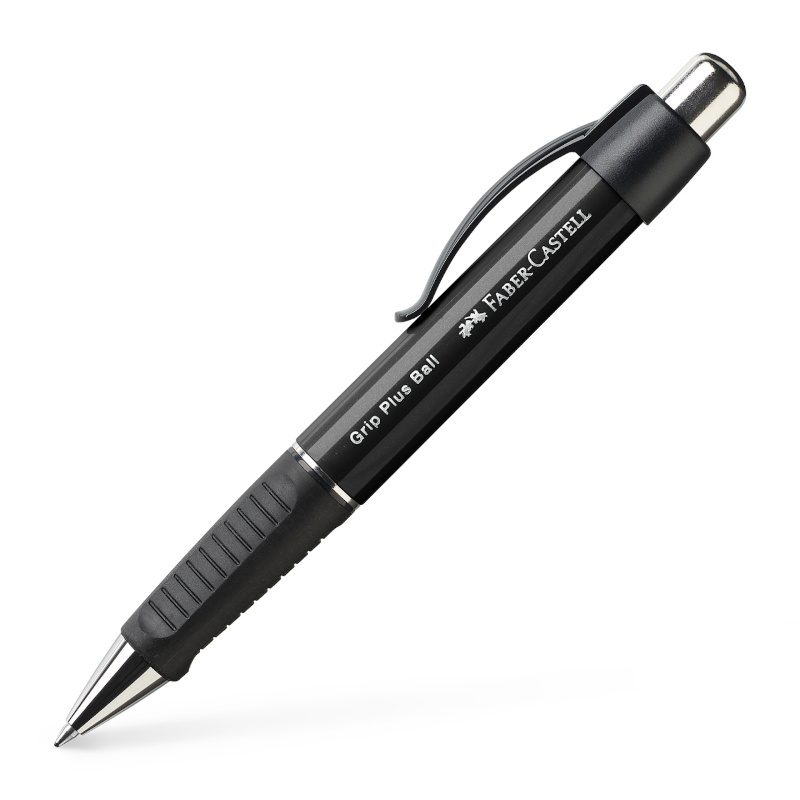 Image of Kulspetspenna Faber-Castell Grip Plus Svart Metallic (5F) 140733 4005401407331