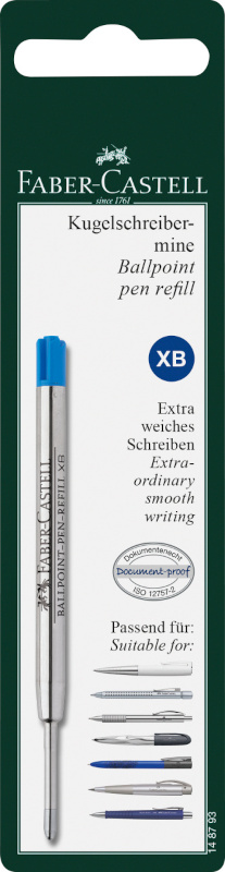 Image of Patron Faber-Castell Kulspets Blå XB, blister (5F) 148793 4005401487937