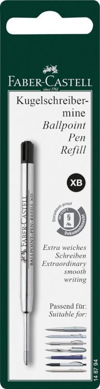 Image of Patron Faber-Castell Kulspets Svart XB, blister (5F) 148794 4005401487944