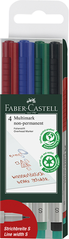 Image of Märkpenna Faber-Castell Multimark non-perm. S wallet of 4 152404 4005401524045