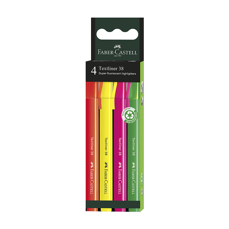 Image of Överstrykningspennset Faber-Castell 46 Pastell wallet of 4 (10F) 157774 9555684697127