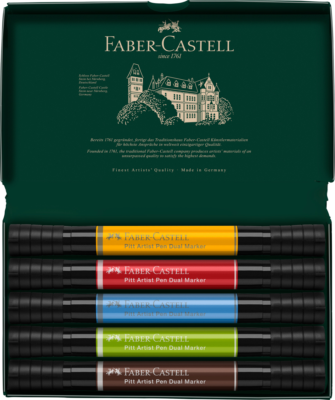 Image of Ritpenna Faber-Castell PITT Artist Dual Marker wallet of 5 162005 4005401620051