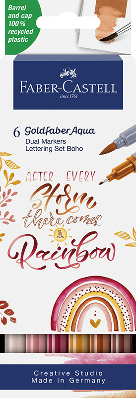 Image of Akvarellpennset Goldfaber Aqua Dual Marker 6x BoHo 164518 4005401645184