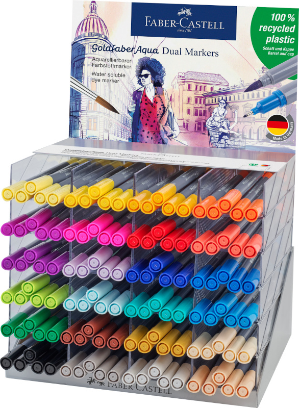 Image of Akvarellpennset Goldfaber Aqua Dual Marker sortiment 24färger x5 164661 4005401646617