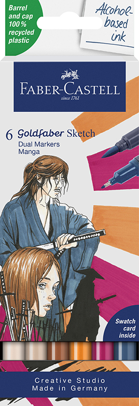 Image of Sketch Marker Faber-Castell Goldfaber 6ct set Manga 164809 4005401648093