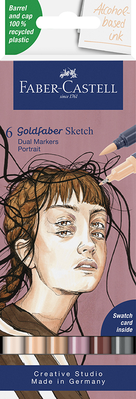 Image of Sketch Marker Faber-Castell Goldfaber 6ct set Portrait 164812 4005401648123