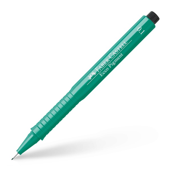Image of Ritpenna Faber-Castell Ecco Pigment GREEN 0,1mm (10F) 166163 4005401661634