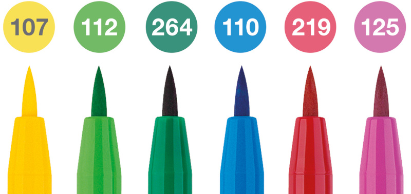 Image of Ritpennset Faber-Castell Pitt Artist Spring 6pennor (5F) 167177 4005401671770