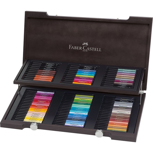 Image of Ritpenna Faber-Castell PITT Artist x 90pennor  Trälåda 167400 4005401674009