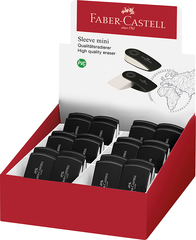 Image of Suddigum Faber-Castell Eraser PVC-free Sleeve Mini black 24x 182410 9556089824101