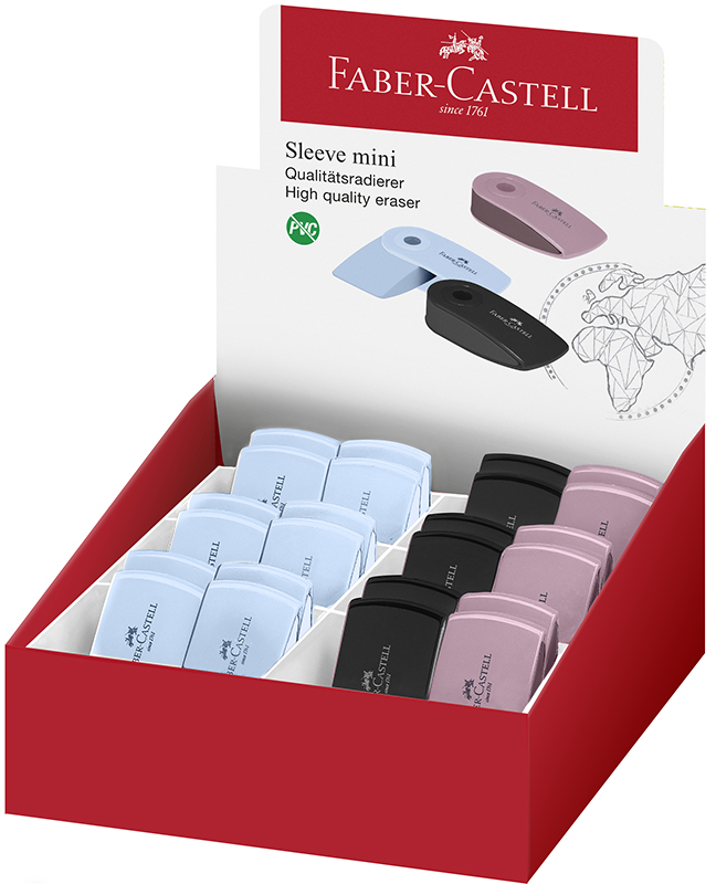 Image of Suddigum Faber-Castell Eraser PVC-free Sleeve Mini ha.colours 24x 182477 4005401824770