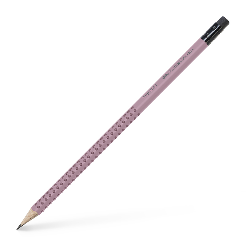 Image of Blyertspenna Faber-Castell Grip 2001 B med radertopp, rose shadow (12F) 217237 4005402172375