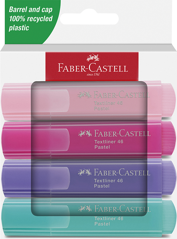 Image of Överstrykningspennset Faber-Castell Highlighter TL 46 Pastel wallet of 4 254654 4005402546541