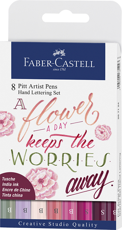 Image of Ritpenna Faber-Castell PITT Artist Handlettering 8x 267124 4005402671243