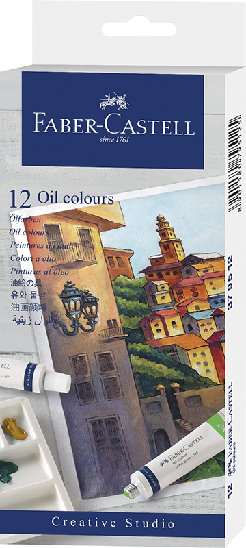 Image of Oljefärgset Faber-Castell 12 sorterade färger 20ml 379512 8901180795125