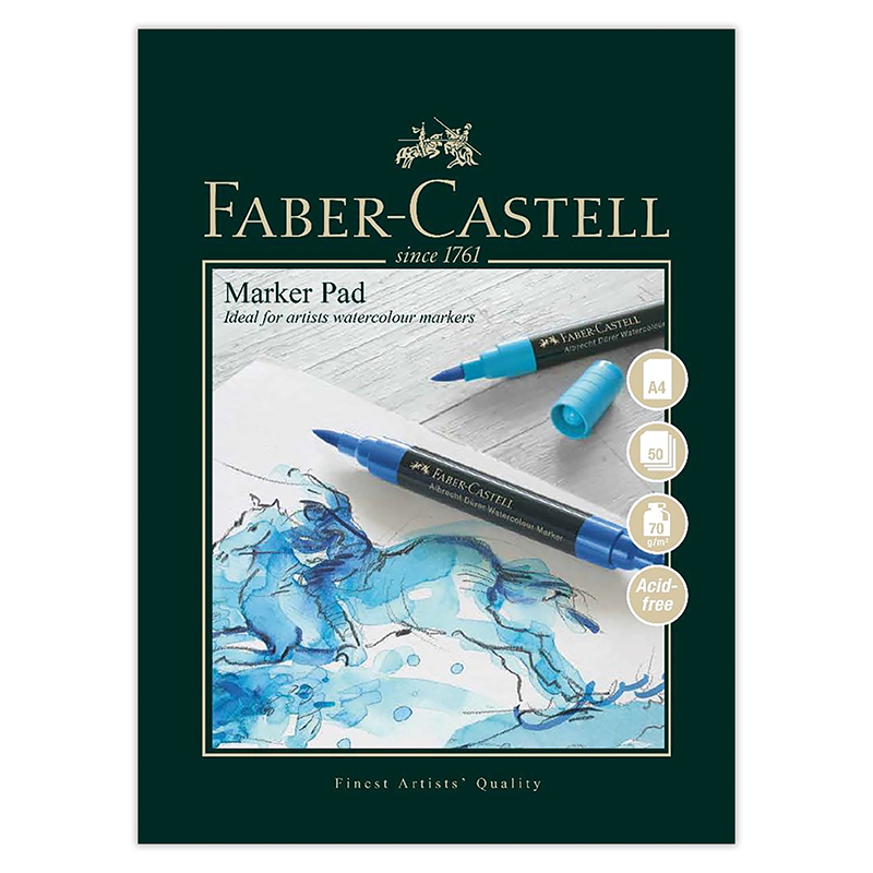 Image of Markerblock Faber-Castell A4 70g 50ark (5F) 861617 5038041057443