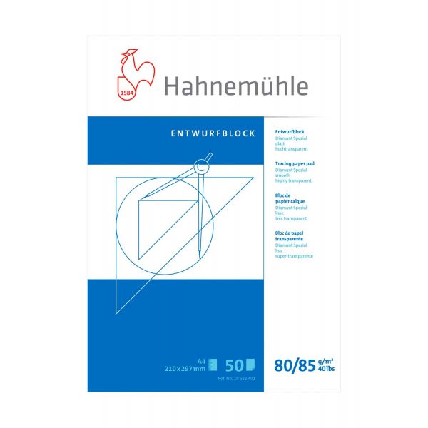 Image of Tracingblock Hahnemühle Diamant Smooth 80/85g A3 50ark 10622421 4011367224219