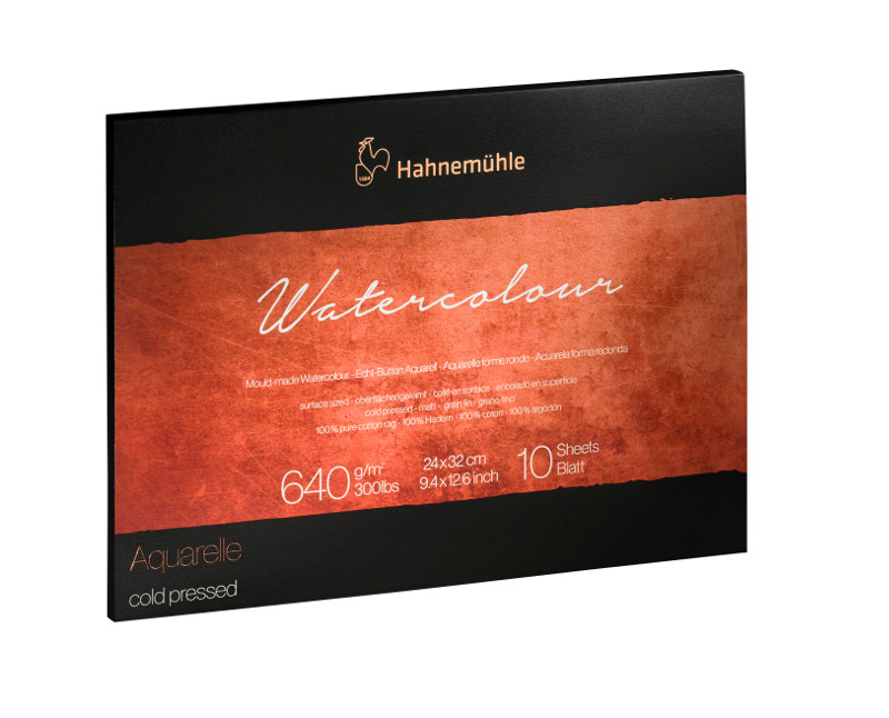 Image of Akvarellblock Hahnemühle Watercolour 640g Cold Pressed 36x48cm 10ark 10625232 4011367111656