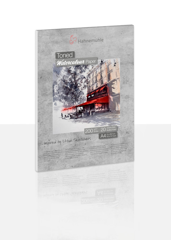 Image of Akvarellblock Hahnemühle Toned Watercolour PAD 200g grey A4 10625301 4011367113889