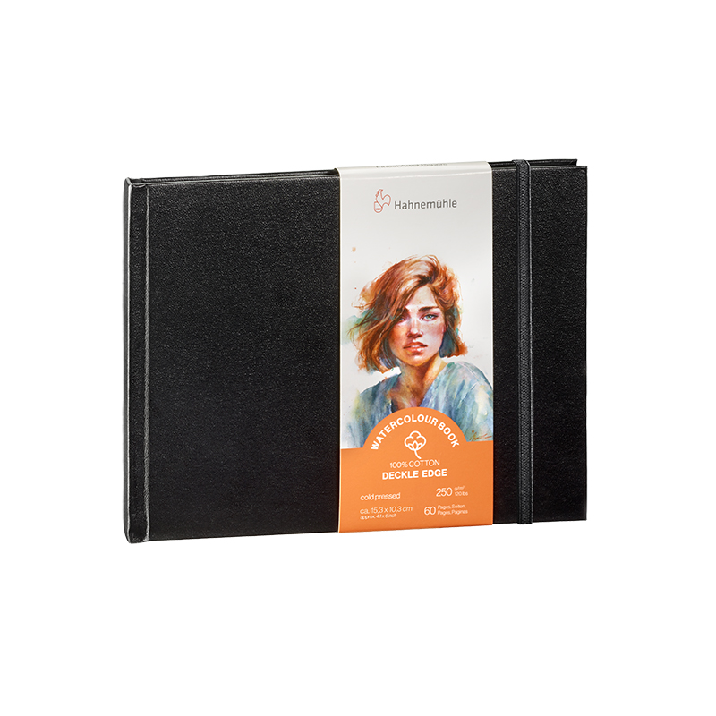 Image of Akvarellbok Hahnemühle Deckle Edge 250g 15,3x10,3cm,landscape 10625361 4011367122522