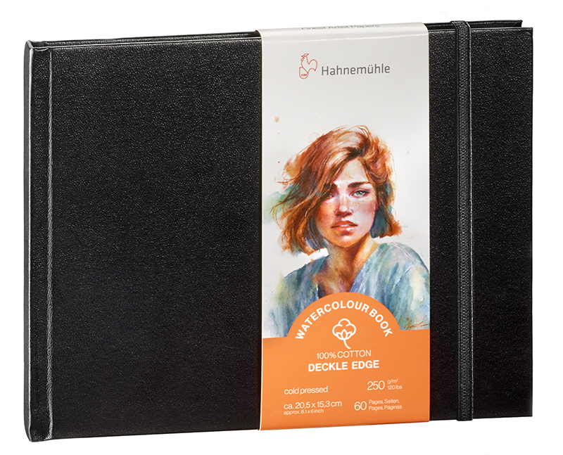 Image of Akvarellbok Hahnemühle Deckle Edge 250g 20,5x15,3cm,landscape 10625363 4011367122546