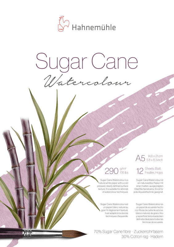 Image of Akvarellblock Hahnemühle Sugar Cane 290g CP A5 12ark 10625430 4011367120900