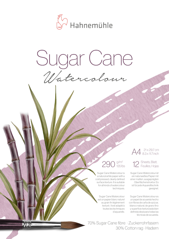 Image of Akvarellblock Hahnemühle Sugar Cane 290g CP A4 12ark 10625431 4011367120917
