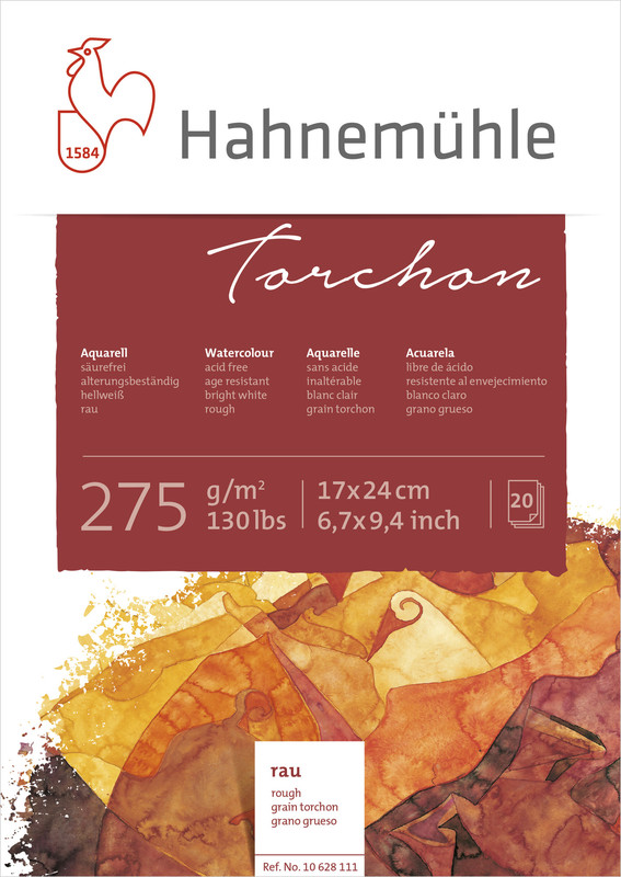 Image of Akvarellblock Hahnemühle Torchon 275g 17x24cm 20ark 10628111 4011367281113