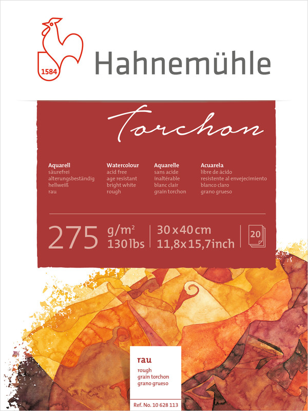 Image of Akvarellblock Hahnemühle Torchon 275g 30x40cm 20ark 10628113 4011367281137