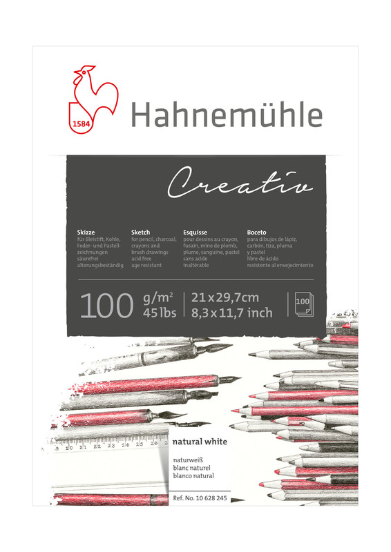 Image of Skissblock Hahnemühle Sketch Creativ 100g A4 100ark 10628245 4011367282455