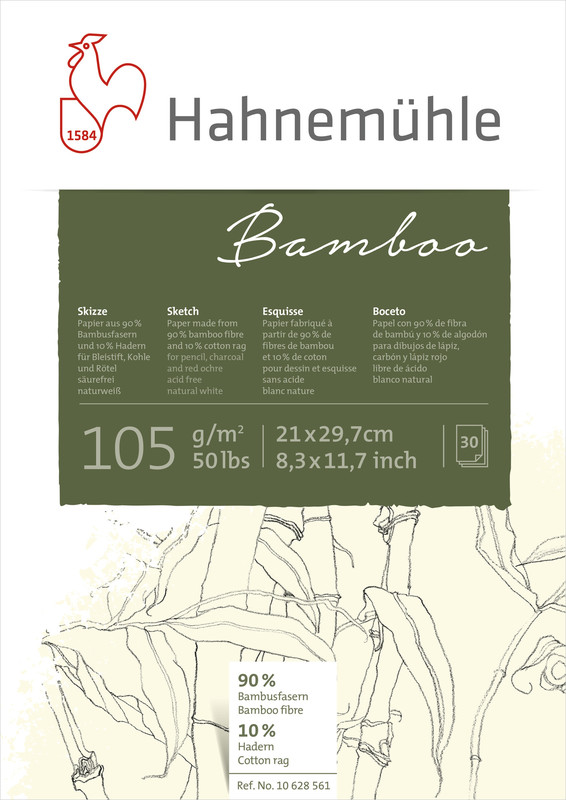 Image of Skissblock Hahnemühle Sketch Bamboo 105g A5 30ark 10628560 4011367285609