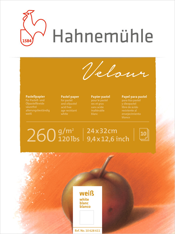 Image of Pastellblock Hahnemühle Velour Vita 260g 24x32cm 10ark 10628611 4011367286118