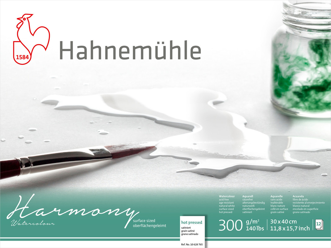 Image of Akvarellblock Hahnemühle Harmony 300g HP 30x40cm 12ark 10628765 4011367106690