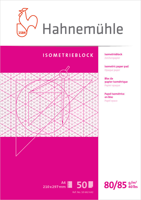 Image of Millimeterblock Hahnemühle Isometric 80/85g blue A4 50ark 10662642 4011367626426