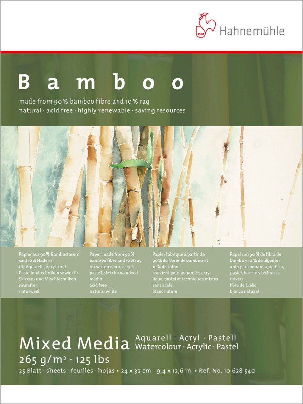 Image of Mixed Mediablock Hahnemühle Bamboo 265g 42x56cm 25ark (2F) 10628543 4011367285432