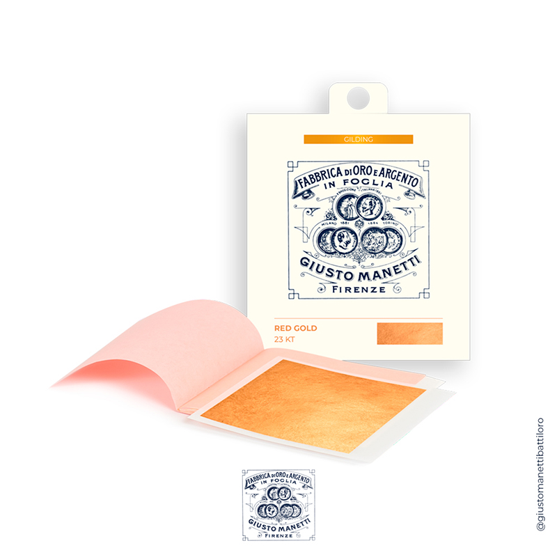 Image of Förgyllning Manetti RED GOLD 23 CTS MM.80 TRANSFER 5 LEAVES 14GR. 2O1BCBB05 8055404624842